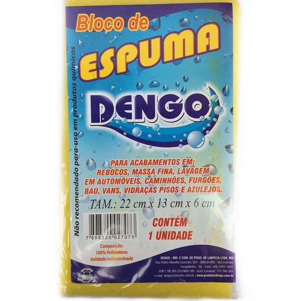 BLOCO DE ESPUMA DENGO