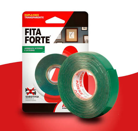 FITA DUPLA FACE ACRILICA TRANSPARENTE FITA FORTE 12MMX02M ADERE