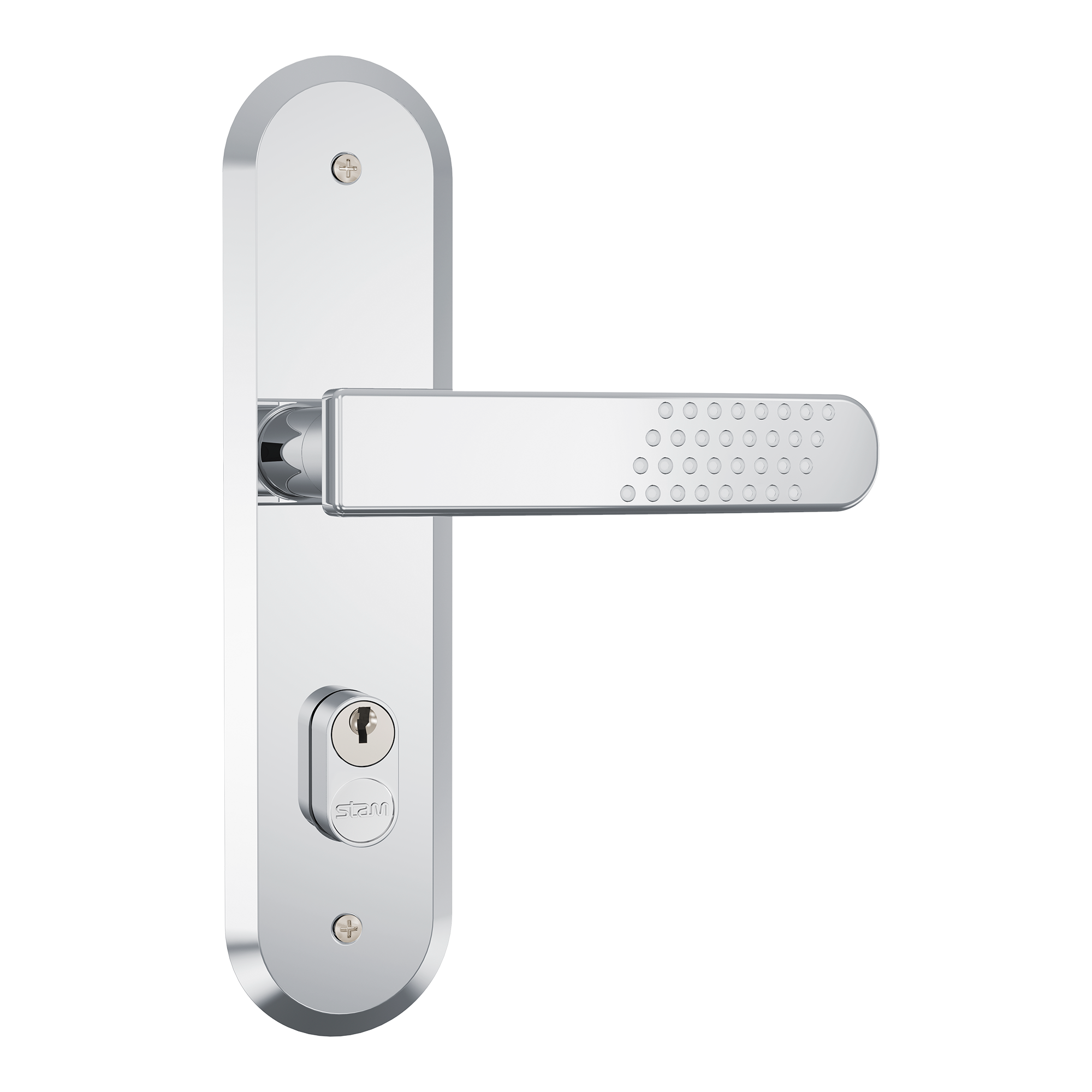 Fechadura 1801/21  Externa Espelho Cromada Stam