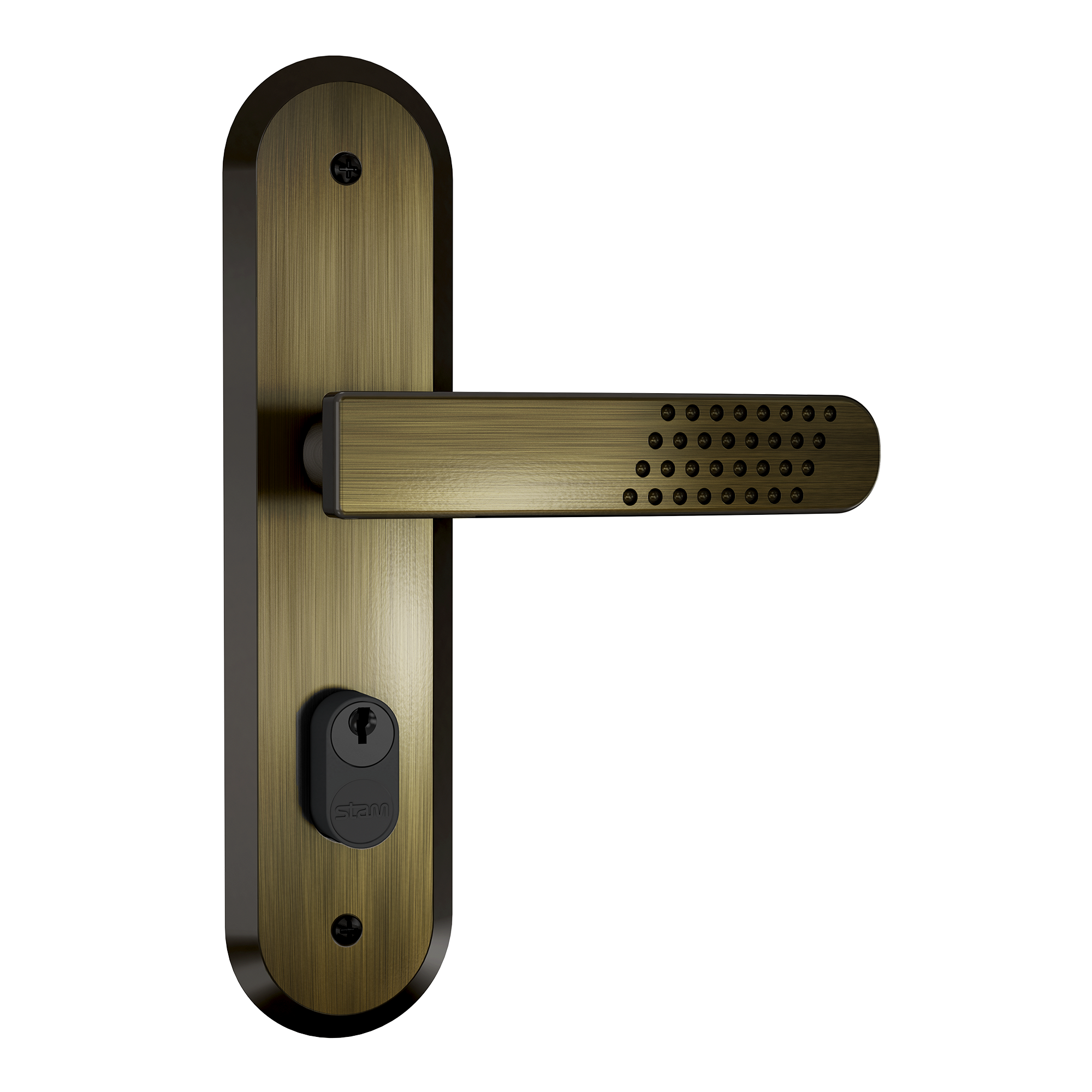 Fechadura 1801/21  Externa Espelho Antique E-Coat Stam