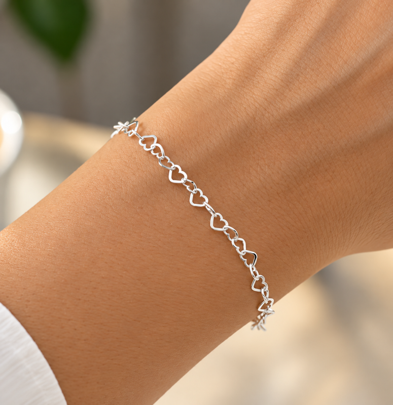 Pulseira Corações