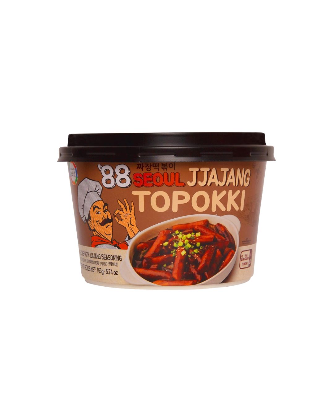 Massa de arroz 'Topokki' Jjajang 163g