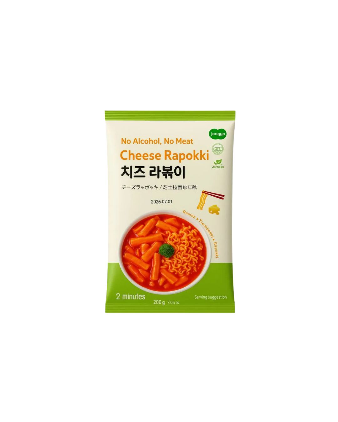 Massa de arroz 'Topokki + Lamen' Queijo 260g