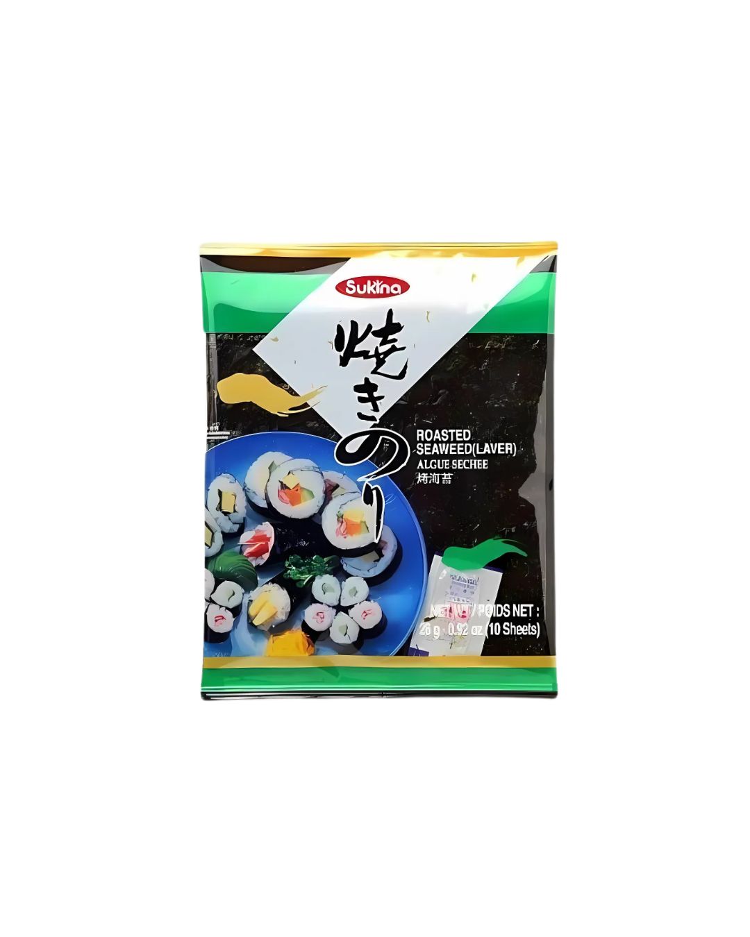 Alga Nori p/sushi 10 Folhas 25g