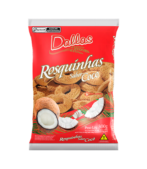 BISCOITO ROSQUINHA COCO DALLAS 