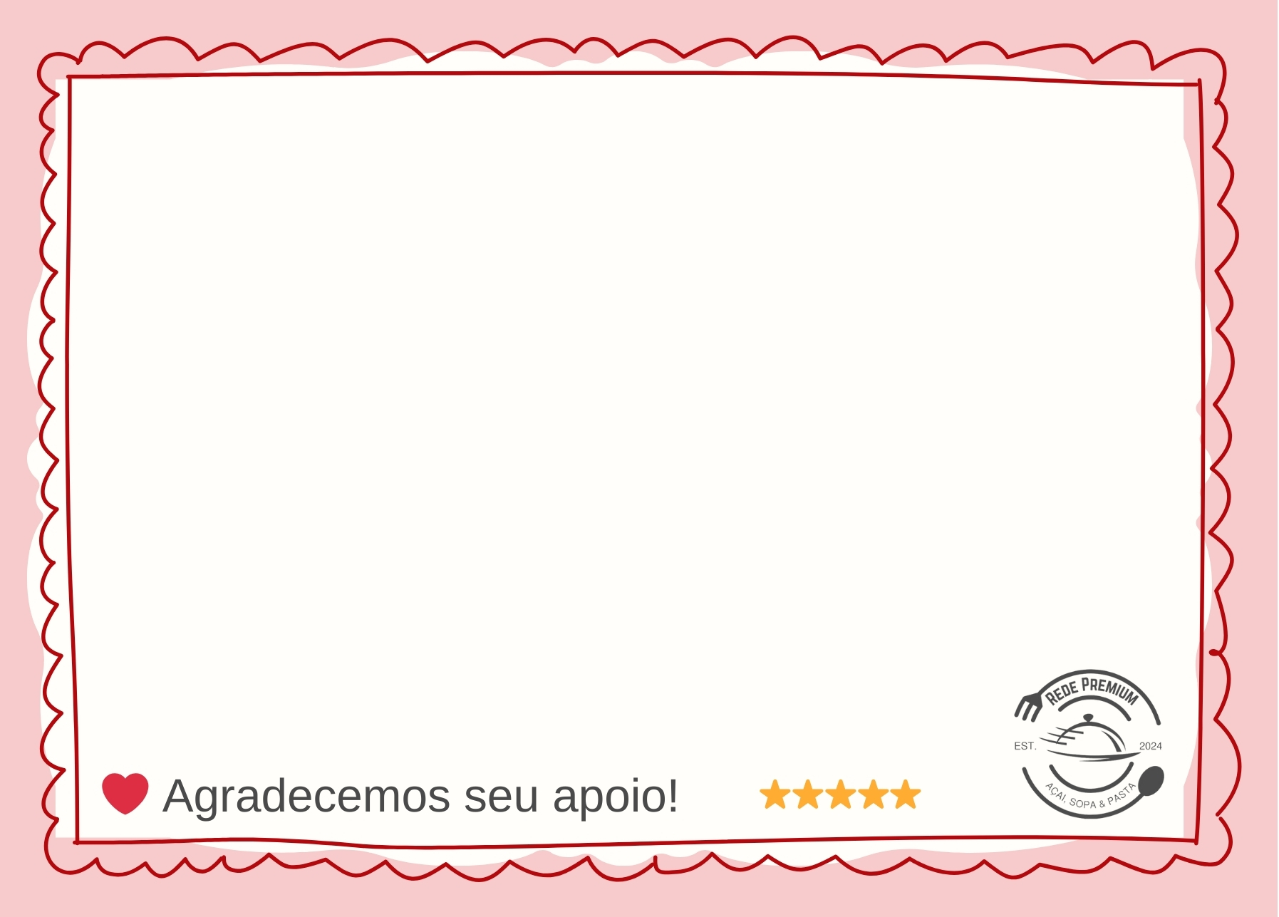 Cartão de Agradecimento - 1000uni