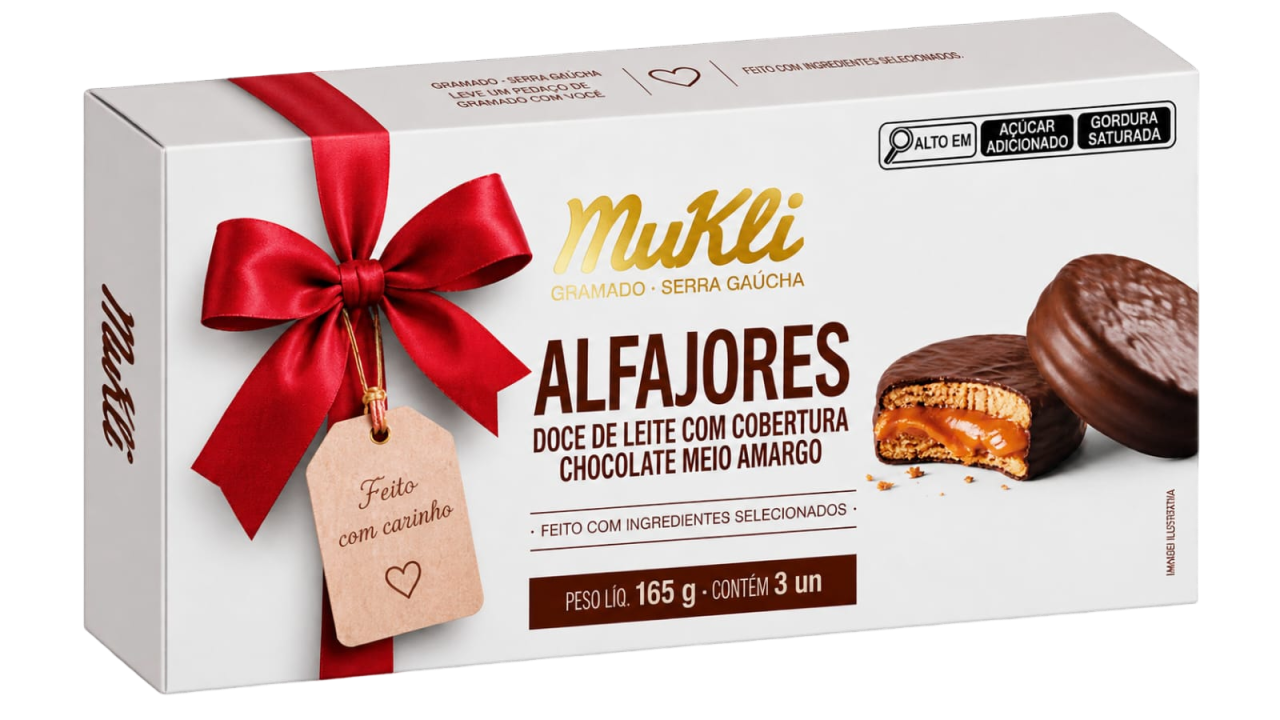 Caixa 3 Alfajores Presente