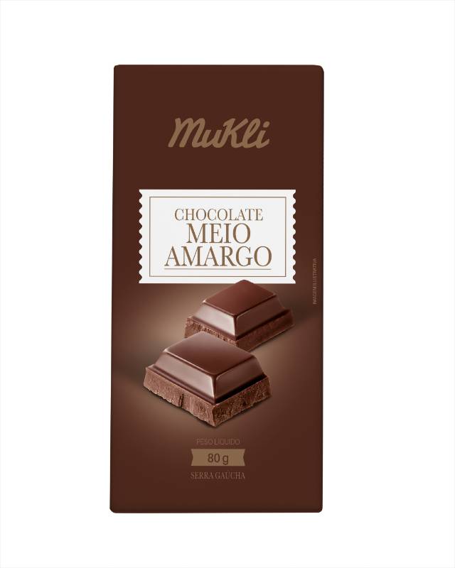 Chocolate Meio Amargo 80g |Display com 8 unid|