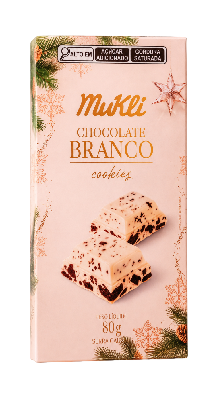 Chocolate Branco com Cookies 80g |Display com 8 unid|