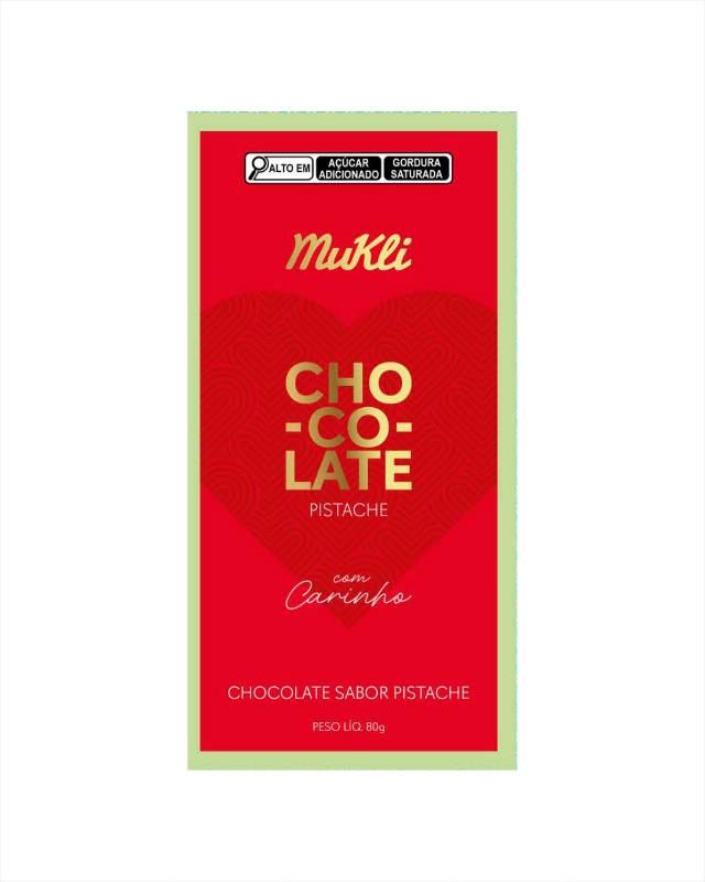 Chocolate Com Carinho Pistache 80g |Display com 8 unid|