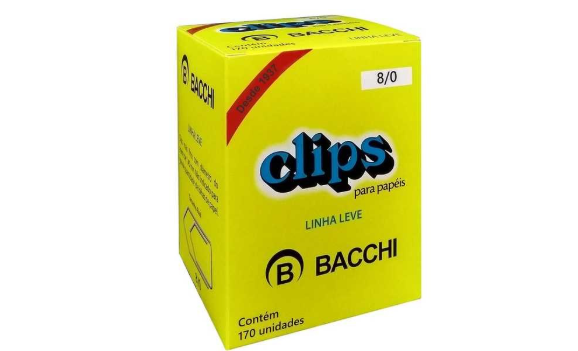 CLIPS P/PAPEL BACCHI 8/0 C/170 UND.