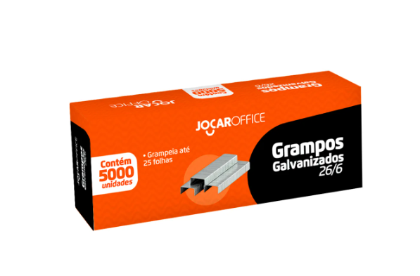 Grampo Galvanizado 26/6 Jocar com 5000 unidades