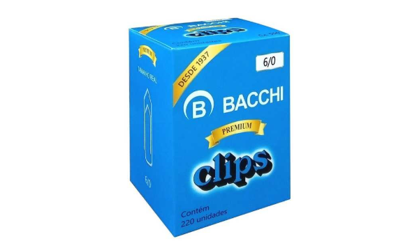 CLIPS P/PAPEL BACCHI 6/0 C/220 UND.