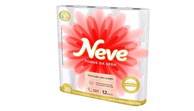 Papel Higiênico 20M Folha Dupla C/ 12 Rolos 1 UN Neve