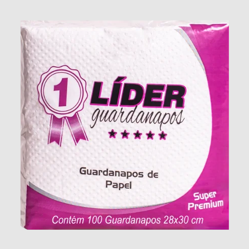 Guardanapo Lider 100% Celulose 20g  28 x 30 100 folhas