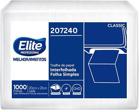 PAPEL TOALHA 20cmX21cm C/1000f ELITE 