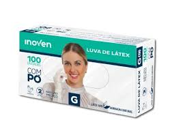 LUVA DE LATEX C/ PO G C/ 100 - INOVEN