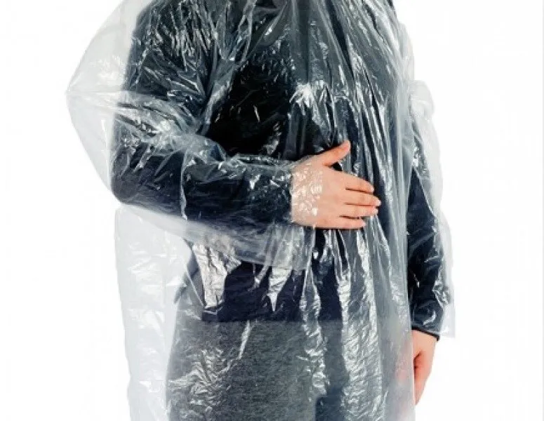 CAPA CHUVA DESCARTAVEL TRANSPARENTE.