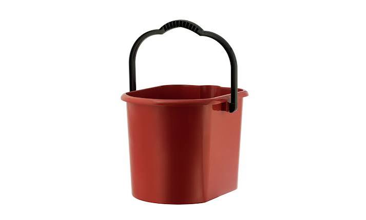BALDE VERMELHO 15L REFORCADO COM ALCA PRETA TONK