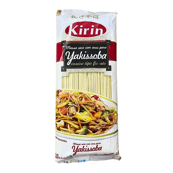 MACARRAO PARA YAKISSOBA TIPO CASEIRO FIO RETO KIRIN 20X500G