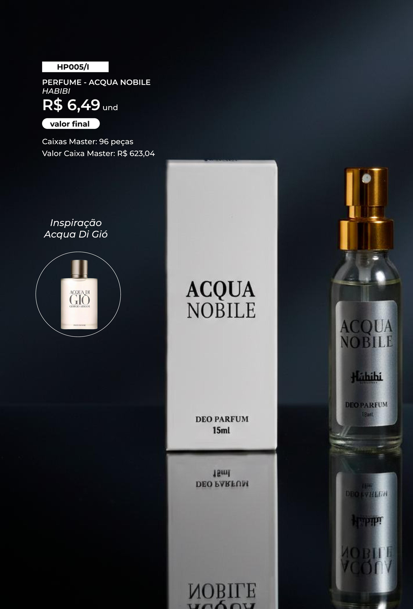 Perfume Deo Parfum 15ml Acqua Nobile HP005/I un6.49 cx96