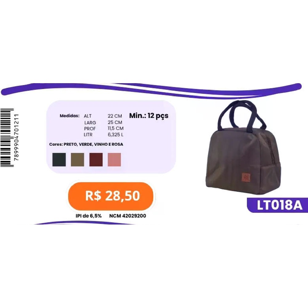 Bolsa Térmica LT018A un28,50 cx12