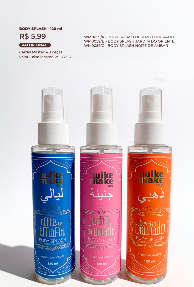 Body Splash 120ml WM0059 un5.99 cx48