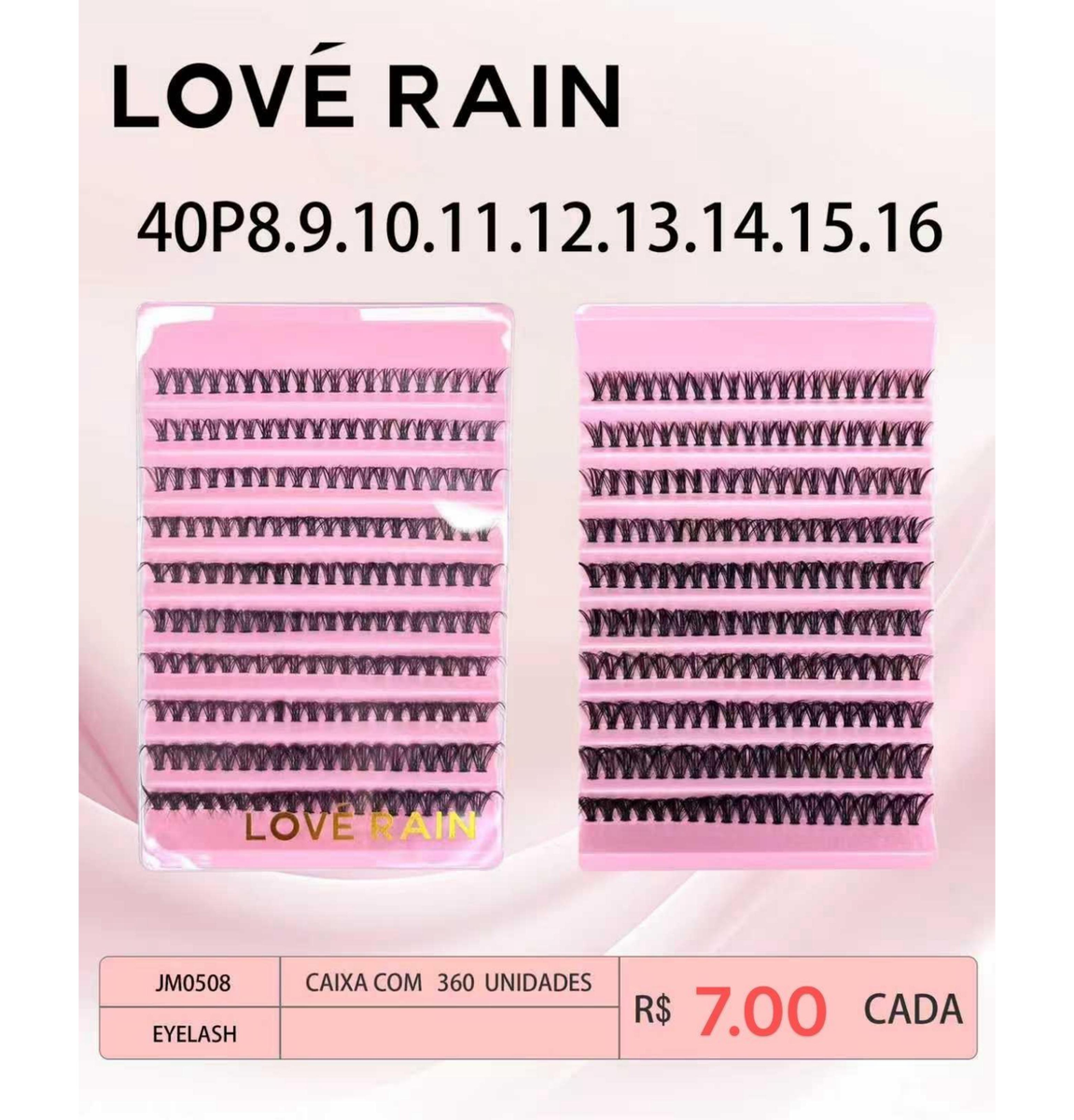 Eyelash 40P Sort. JM0508 un7.00 cx360