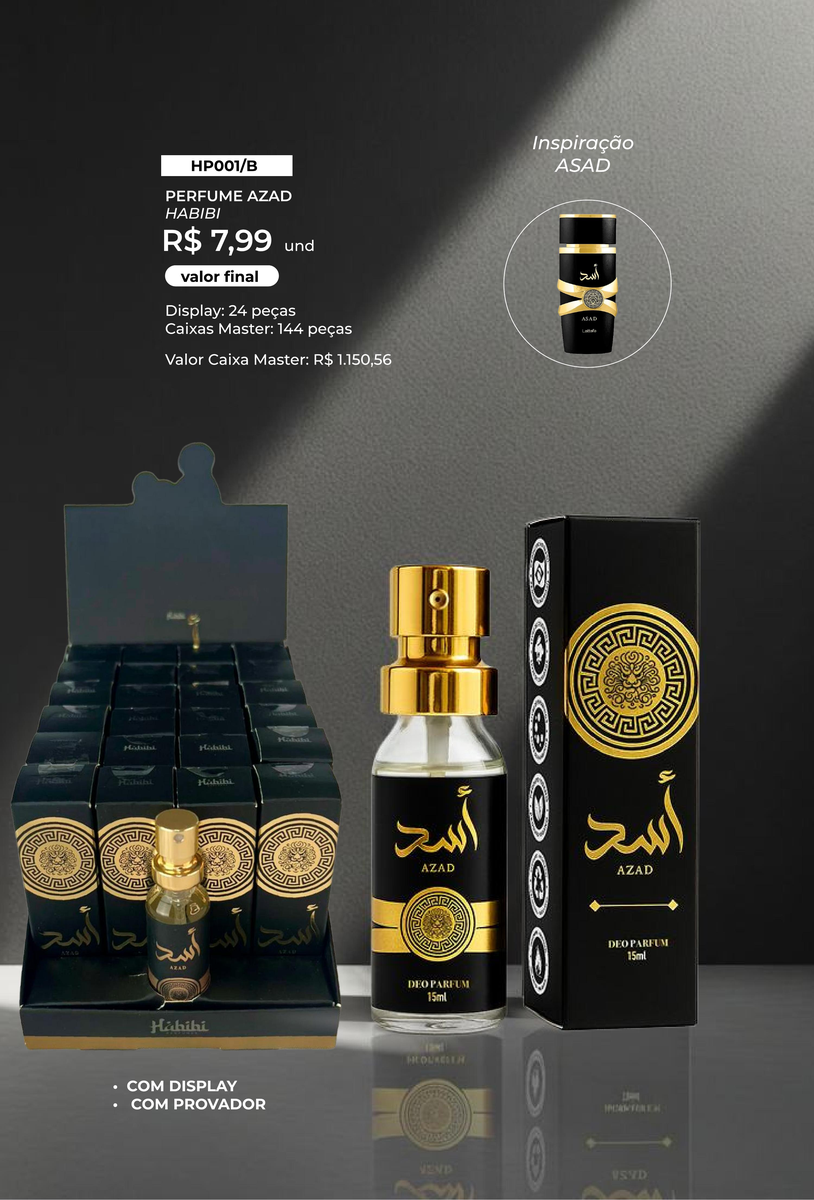 Perfume Azad (c/ display) HP001/BD un7.99 cx144