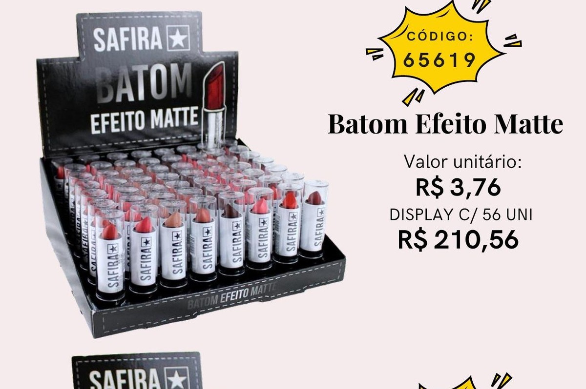 Batom Efeito Matte 65619 un3.76 cx56