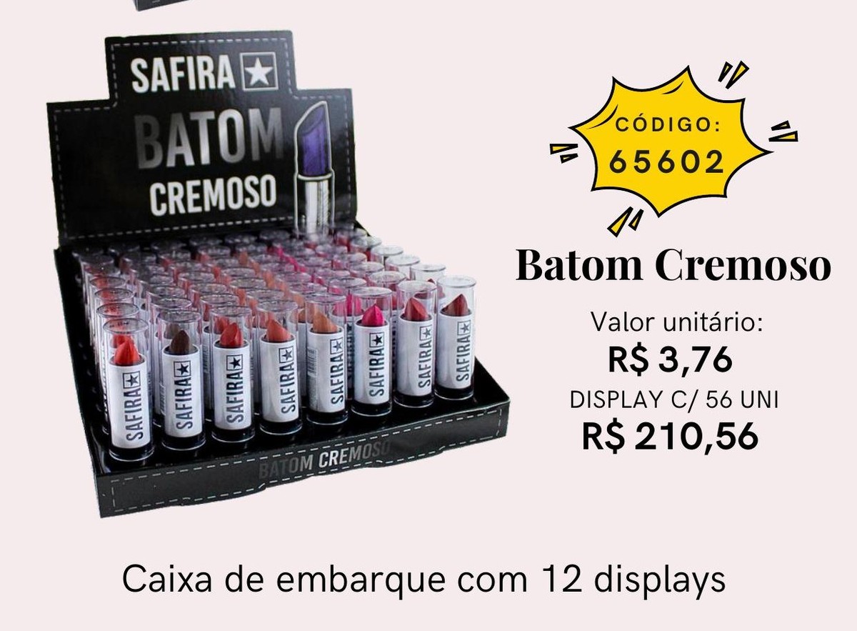 Batom Cremoso 65602 un3.76 cx56