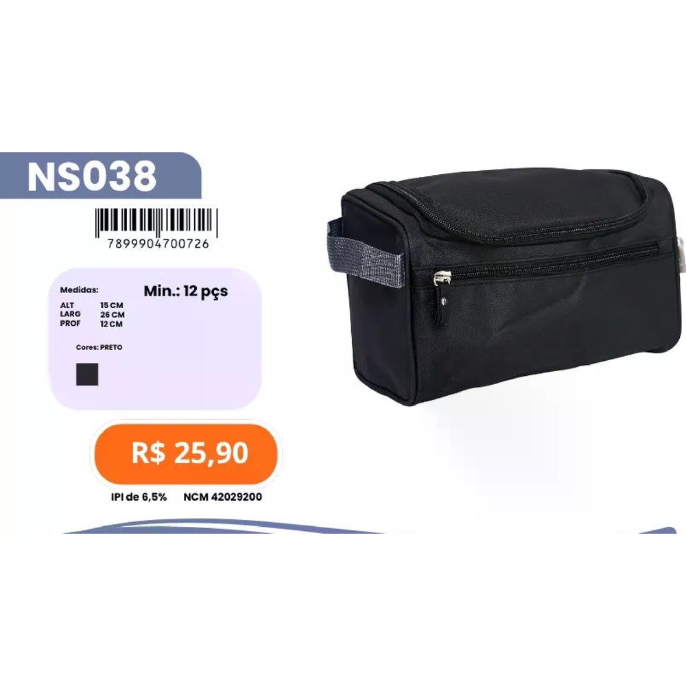 Nécessaire de Viagem NS038 un25,90 cx12