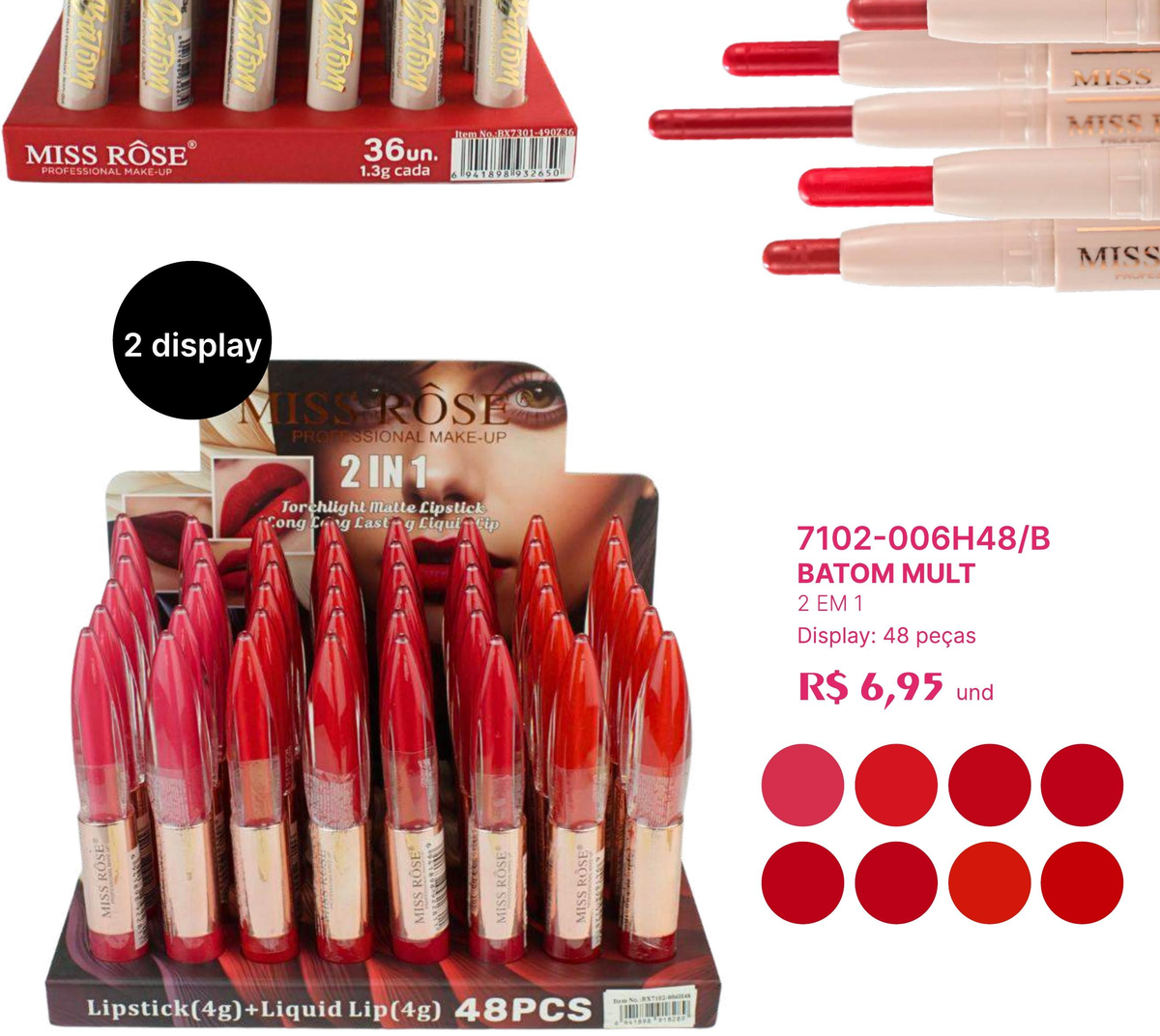 Batom Mult 2 Em 1 7102-006H48/B un6.95 cx48