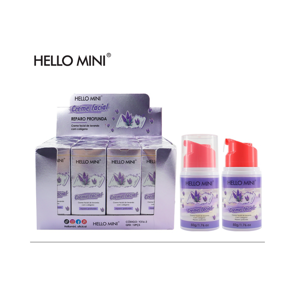 Creme facial de lavanda com colágeno 50g - Y316-3