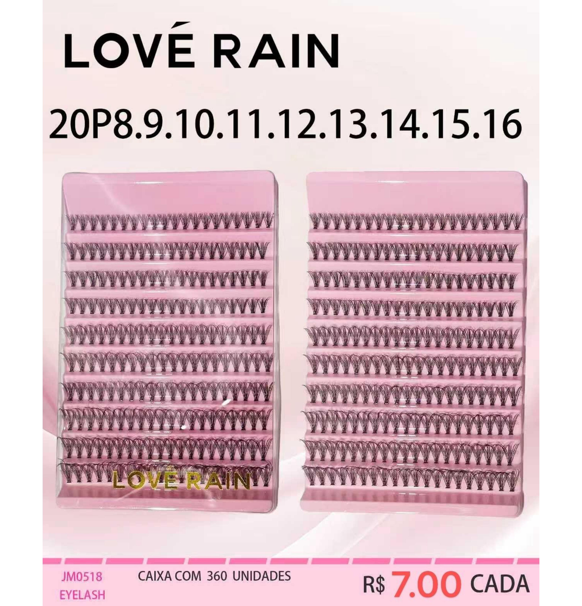 Eyelash 20P Sort. JM0518 un7.00 cx360