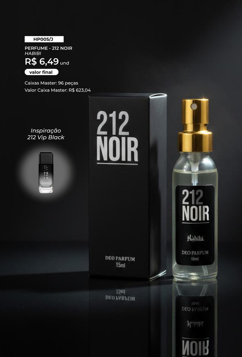 Perfume Deo Parfum 15ml 212 Noir HP005/J un6.49 cx96