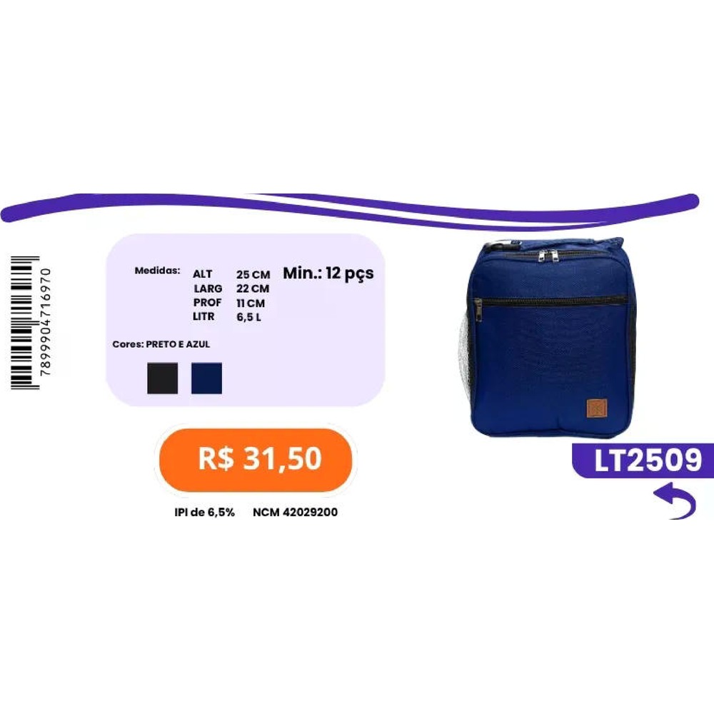 Bolsa Térmica LT2509 un31,50 cx12
