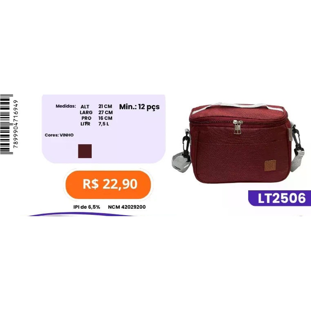 Bolsa Térmica LT2506 un22,90 cx12