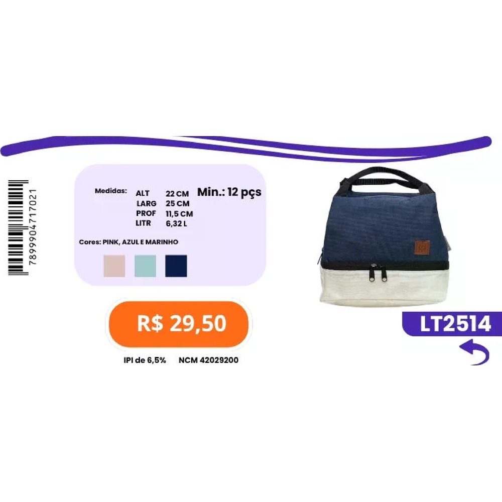 Bolsa Térmica LT2514 un29,50 cx12