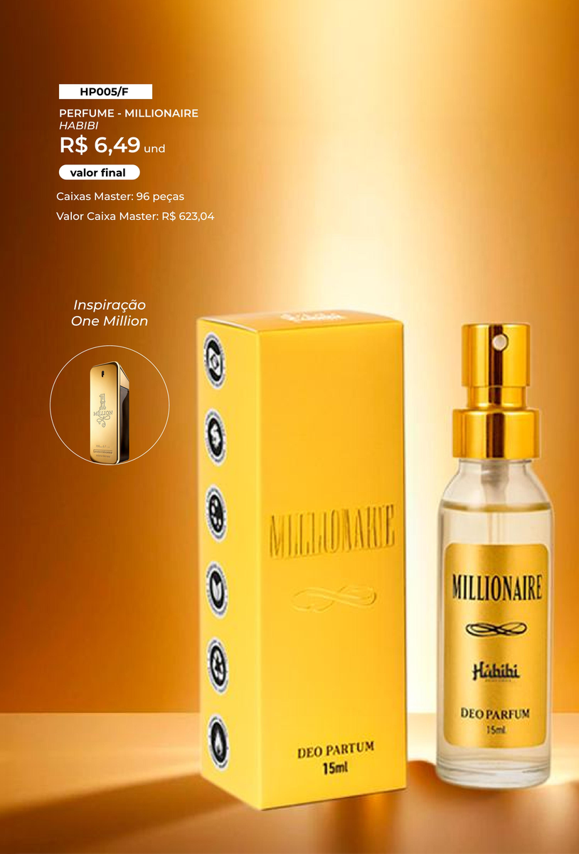 Perfume Deo Parfum 15ml Millionaire HP005/F un6.49 cx96