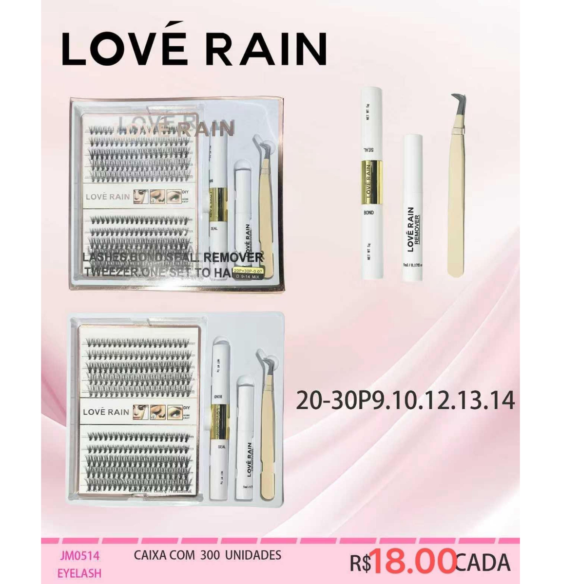 Eyelash Kit 20-30P JM0514 un18.00 cx300