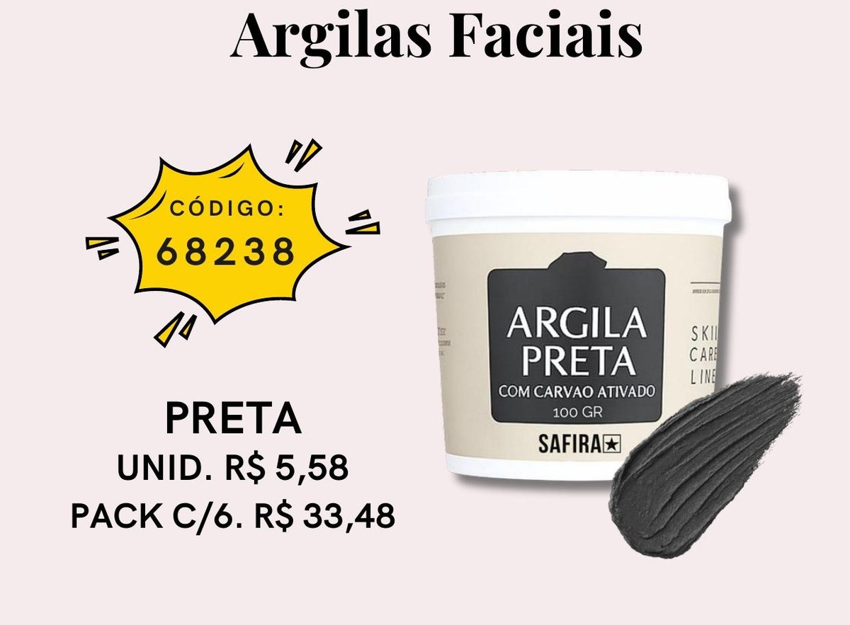 Argila Preta com Carvão Ativado 68238 un3.99 cx48