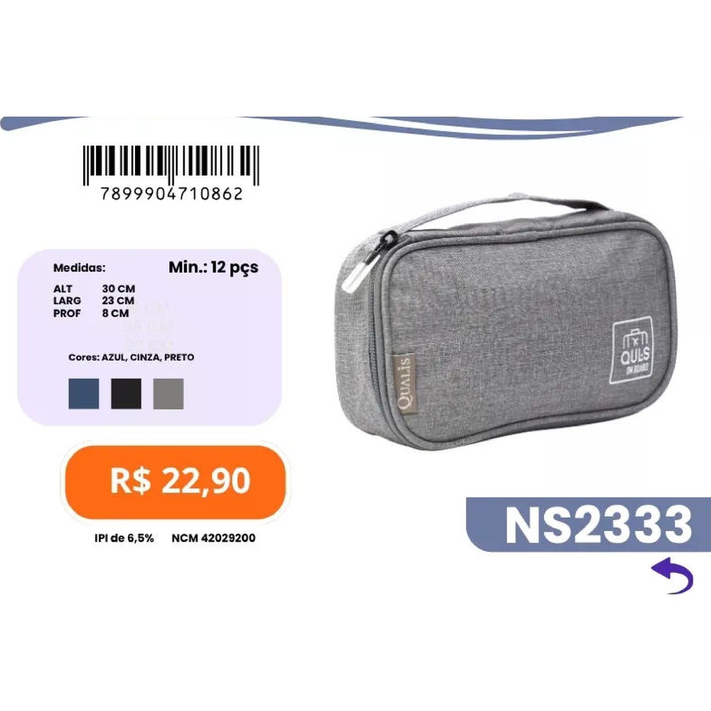 Nécessaire de Viagem NS2333 un22,90 cx12