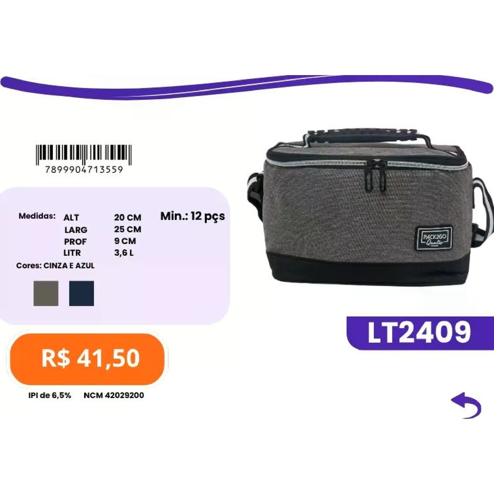 Bolsa Térmica LT2409 un41,50 cx12