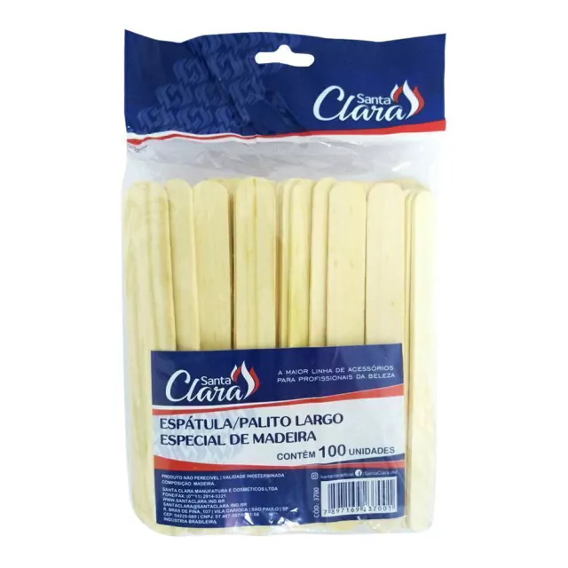 Espátula Larga Especial de Madeira Santa Clara c/100un 3700
