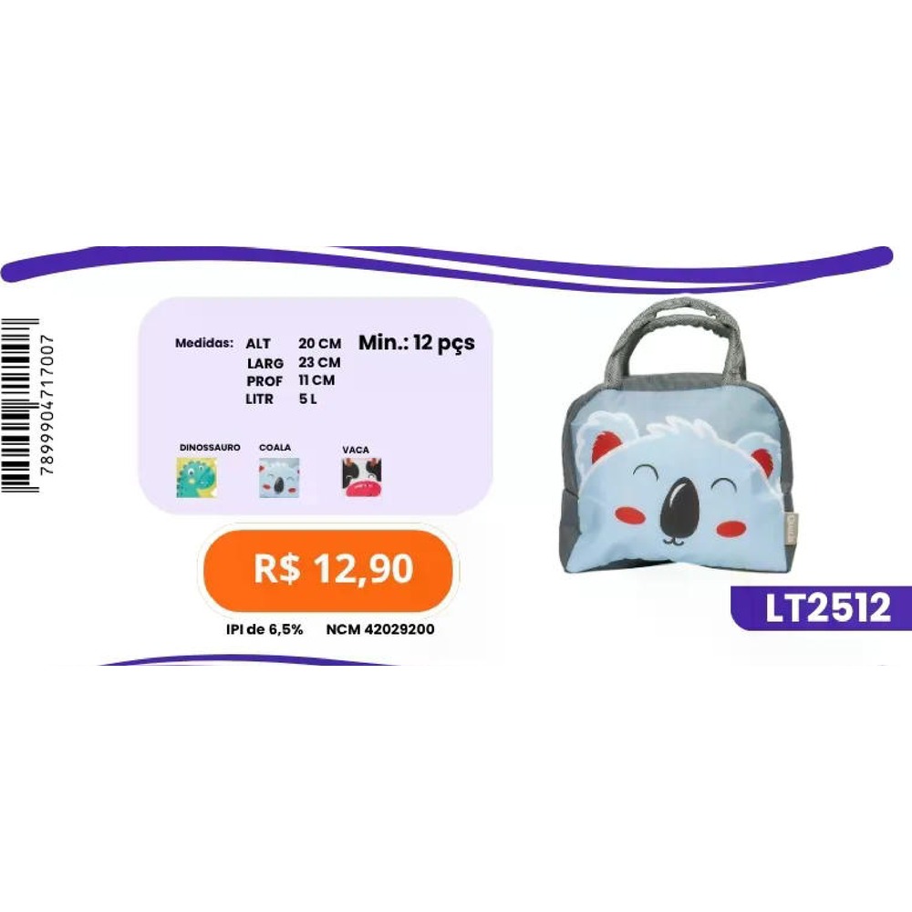 Bolsa Térmica Infantil LT2512 un12,90 cx12