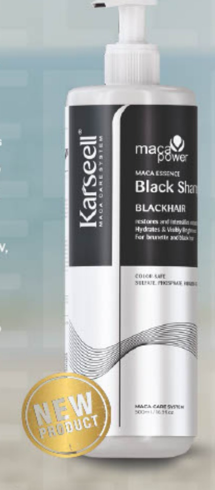 Shampoo Matizador/Tonalizante Karseell Maca Power Black 500ml (Blackhair) KRS-SHP-BLACK-500 un54.00 cx36