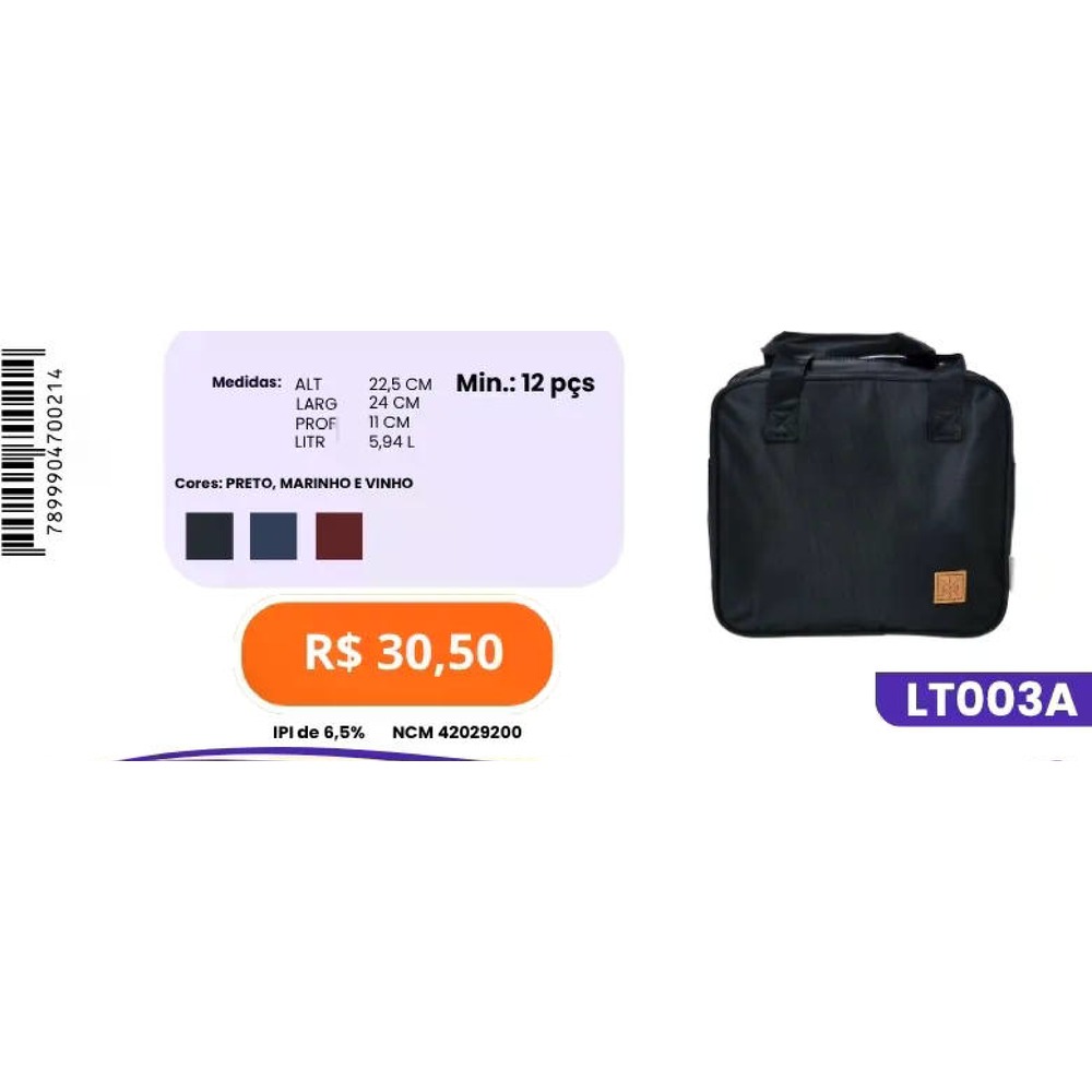 Bolsa Térmica LT003A un30,50 cx12
