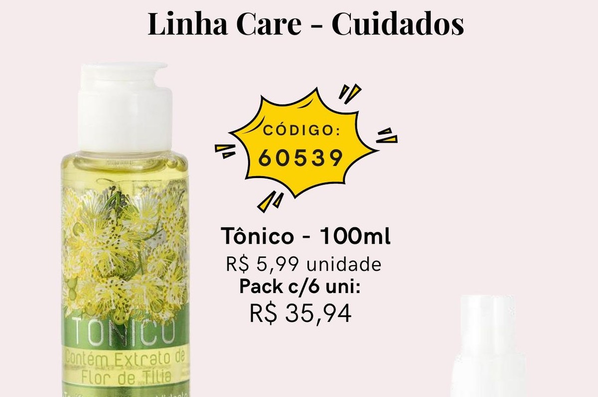 Linha Care - Tonico 100ml 60539 un5.99 cx6