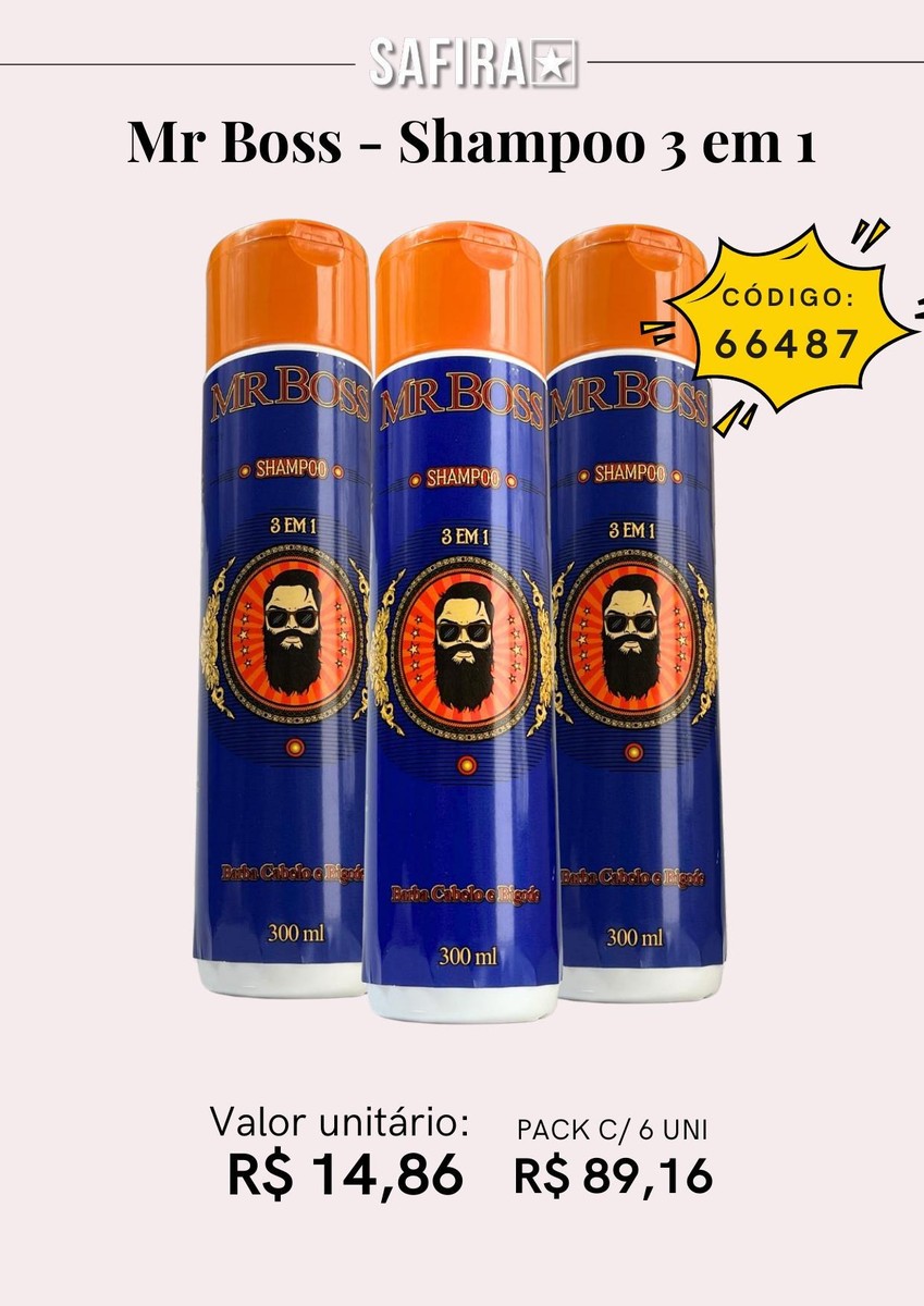 Mr Boss - Shampoo 3 em 1 66487 un14.86 cx6